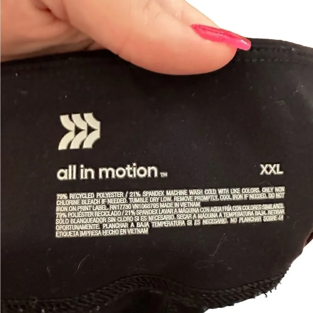 All in Motion- Women’s Black Contour Power Waist Mid-Rise Shorts, Plus Size XXL